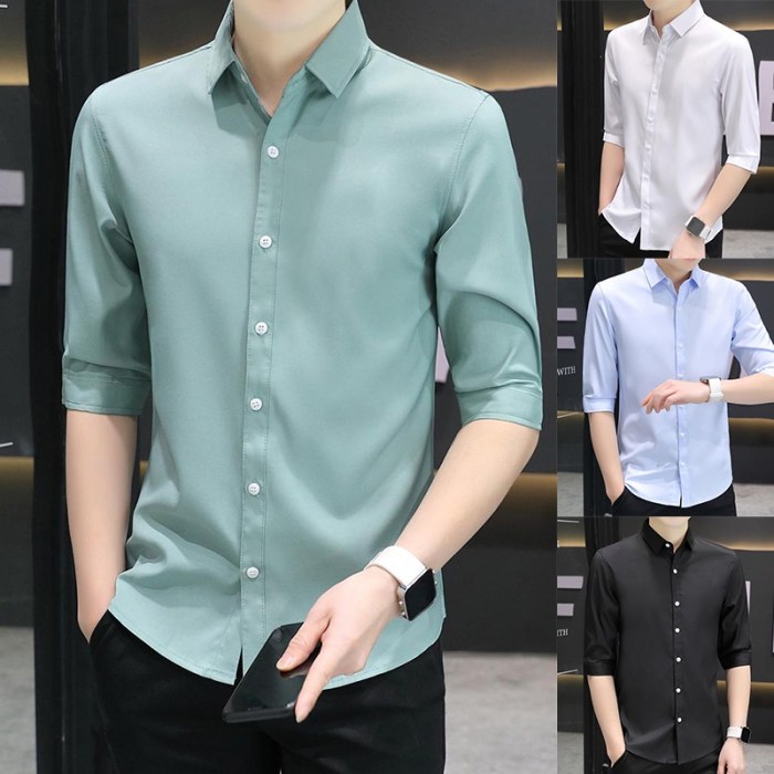 Men's 4 way stretch dress shirts