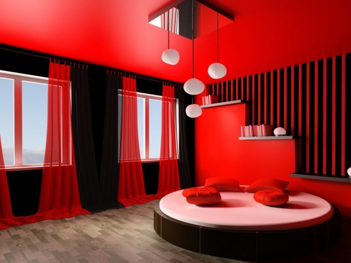 How to decorate a red room