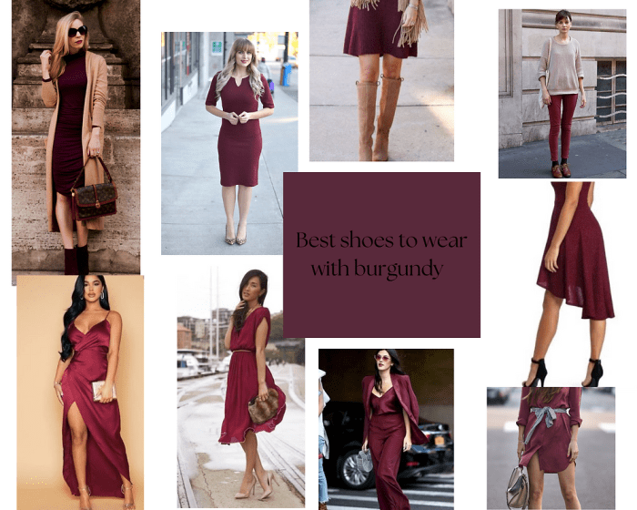 Best shoe color for burgundy dress