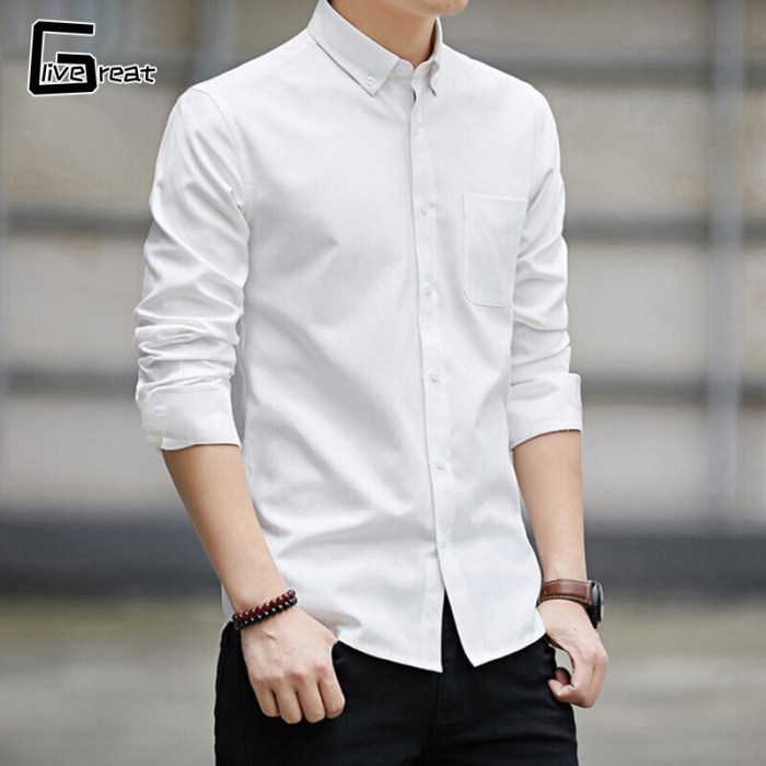 Black fitted men's dress shirt