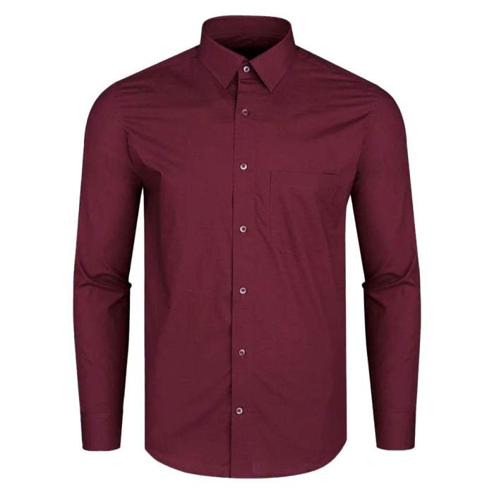 Burgundy dress shirt for woman