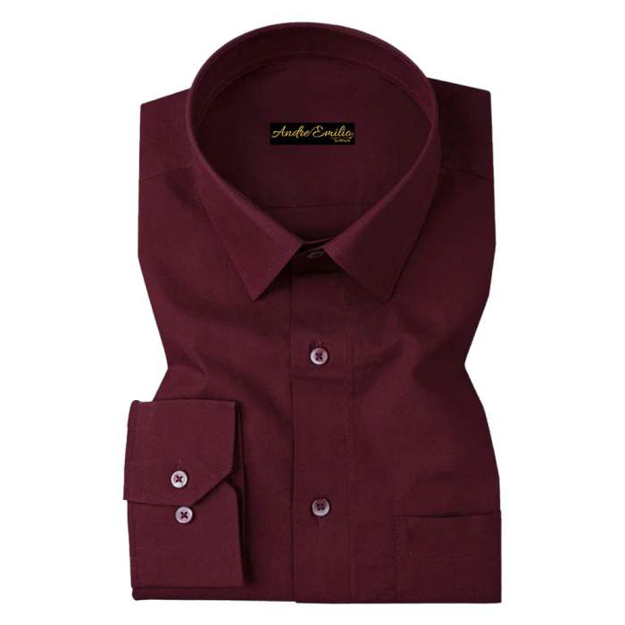 Burgundy dress shirt for woman