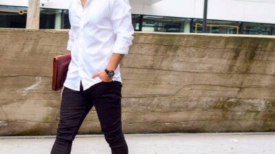 White dress shirt outfit mens