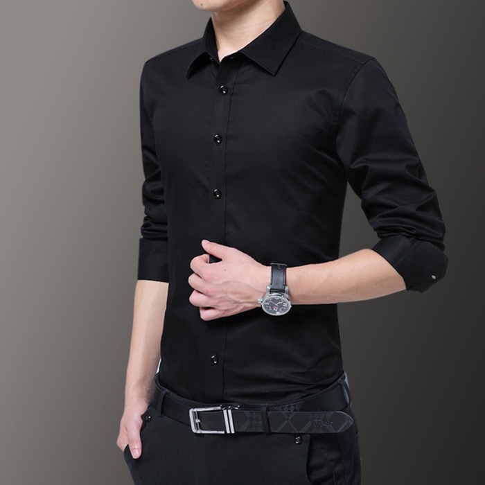 Polyester dress shirts for men