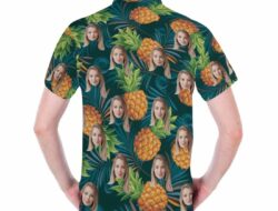 Mens Pineapple Dress Shirt Tropical Style for Guys