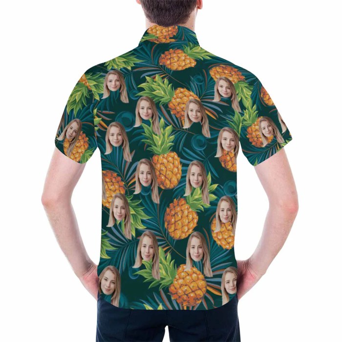 Mens pineapple dress shirt