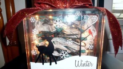 How to make glass block christmas decoration