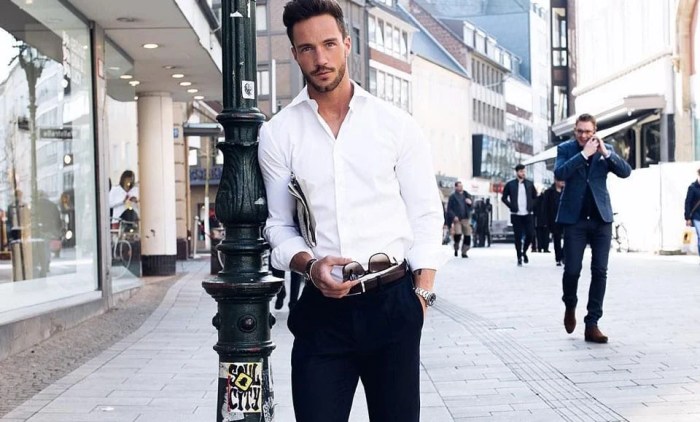 Shirt white shirts men button dress down sleeve long casual cotton fit slim solid fashion